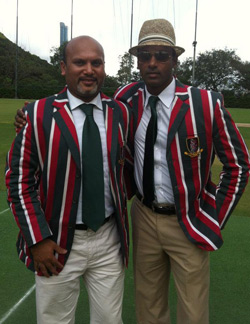 Waqar Khattak and Sanjay Anugula in their SCC blazers.